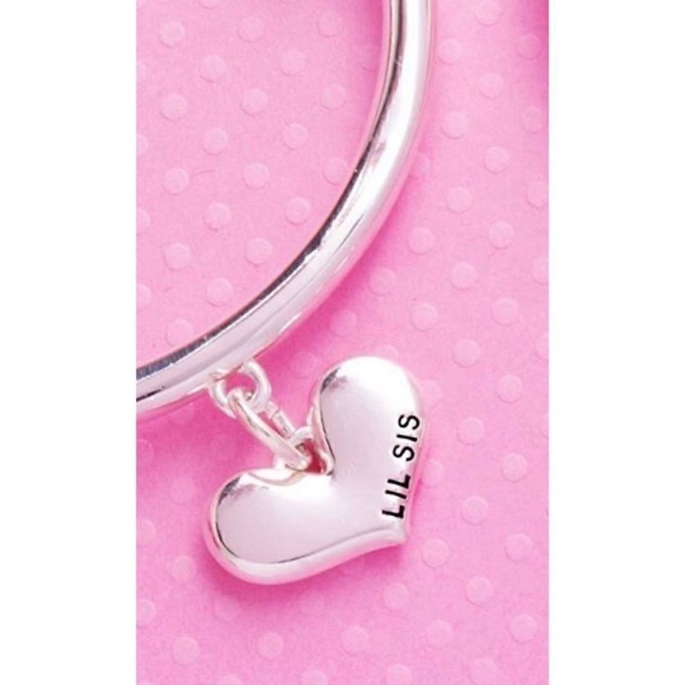 VNT Ashley Bridget LIL SIS Bangle Bracelet Heart Sister  Tone Bracelet - RARE